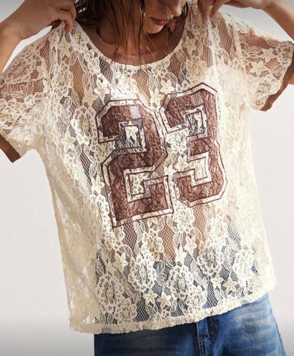 Producto - Remera ajustada de mujer de manga corta