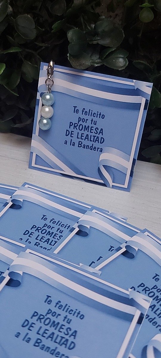 Producto - Mini tarjeta con tirador de cierre "escarapela"