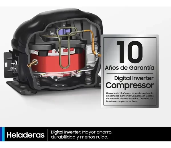 Producto - Heladera No frost Inverter SAMSUNG Smarthing dispenser acero inox 384 lts. wifi - 5
