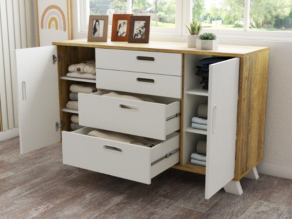 Producto - Comoda Nordic de 2 puertas de 1.4 m