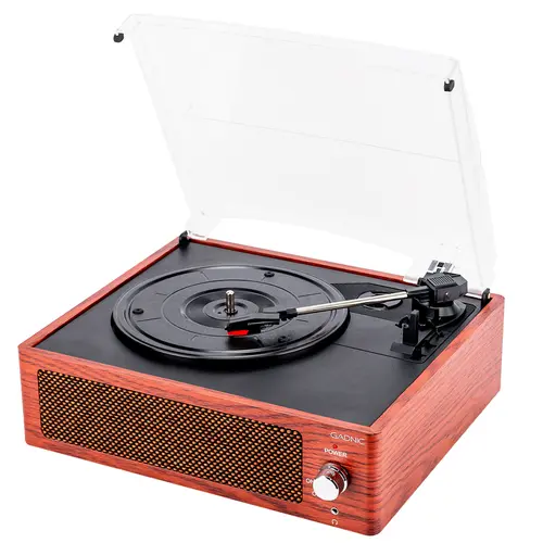 Producto - Tocadiscos Gadnic Soundix7 Retro Bluetooth 3 Velocidades AUX Parlantes Integrado