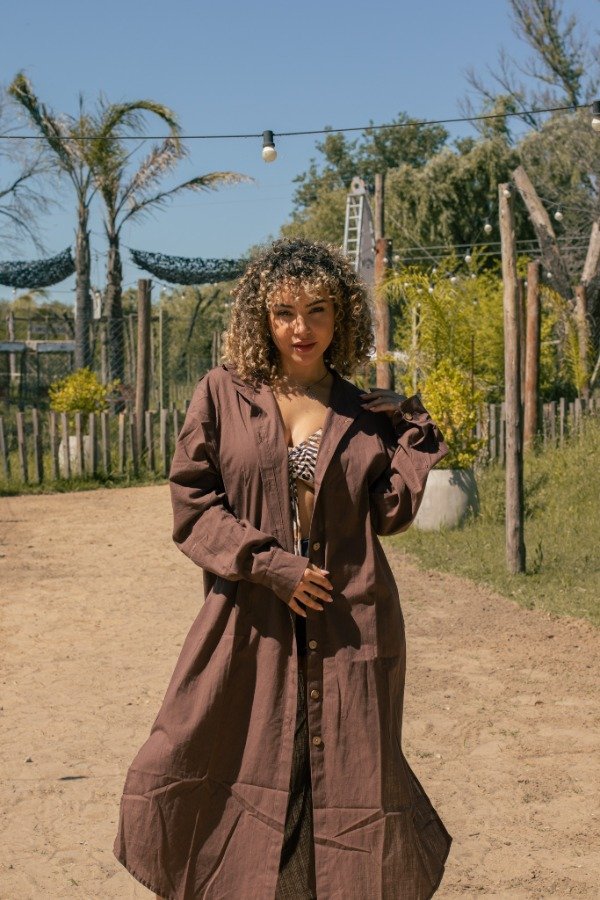 Producto - Camisola vestido de lino larga playa Bruna