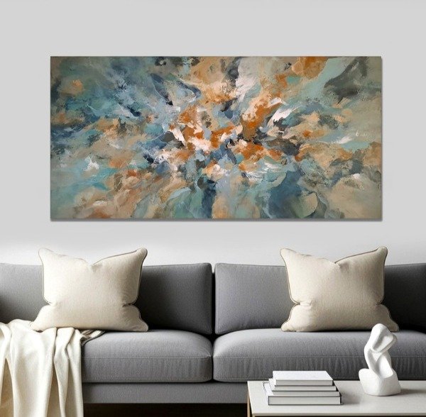 Producto - Cuadros abstractos - Amanecer - 120x60cm