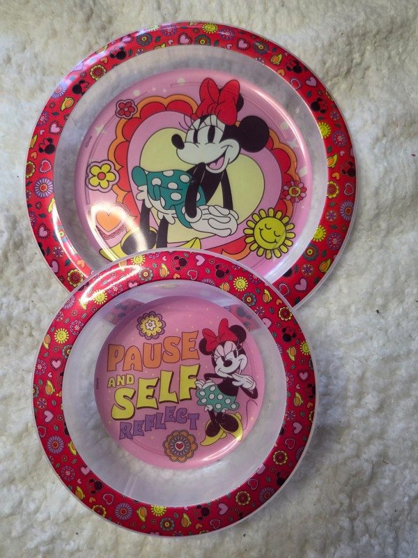 Producto - Set de Plato playo + Plato Hondo Minnie