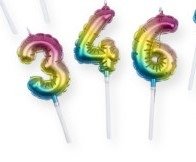 Producto - Velas Globitos Numero - Multicolor