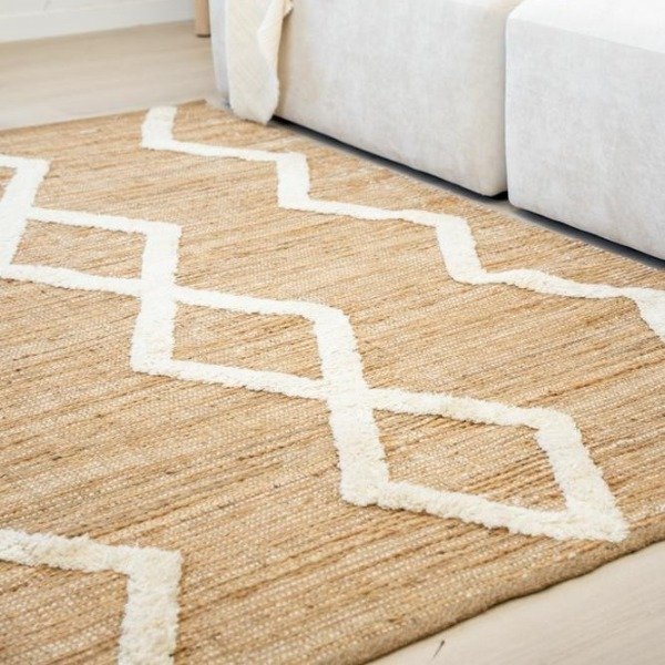 Producto - ALFOMBRA PATNA - YUTE NATURAL + LANA (A PEDIDO)