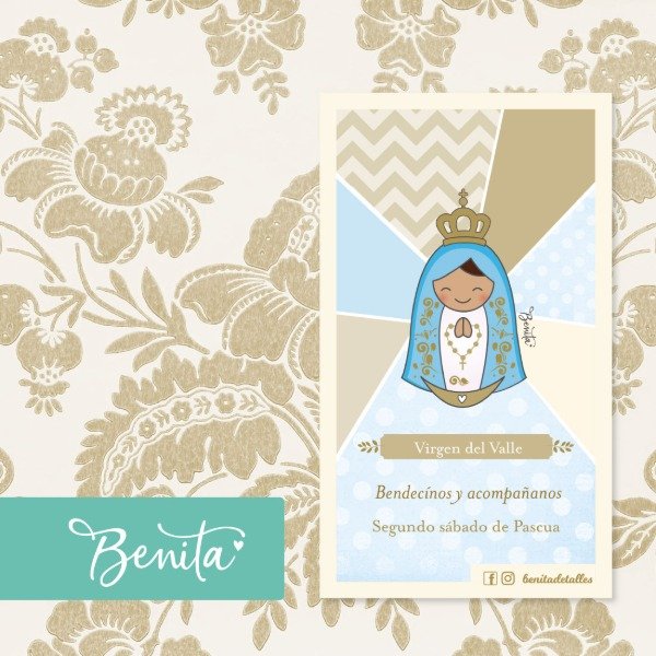 Producto - REGALO PACK ESTAMPA ADVOCACION CON MEDALLITA VIRGEN DEL VALLE