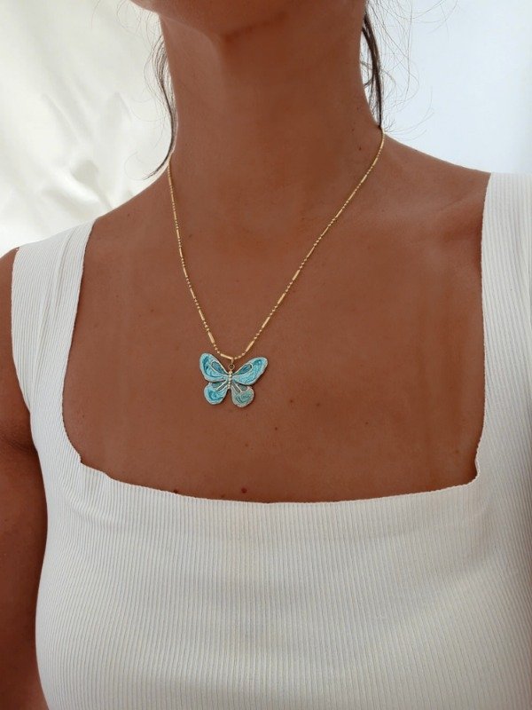 Producto - Collar Mariposa Turquesa