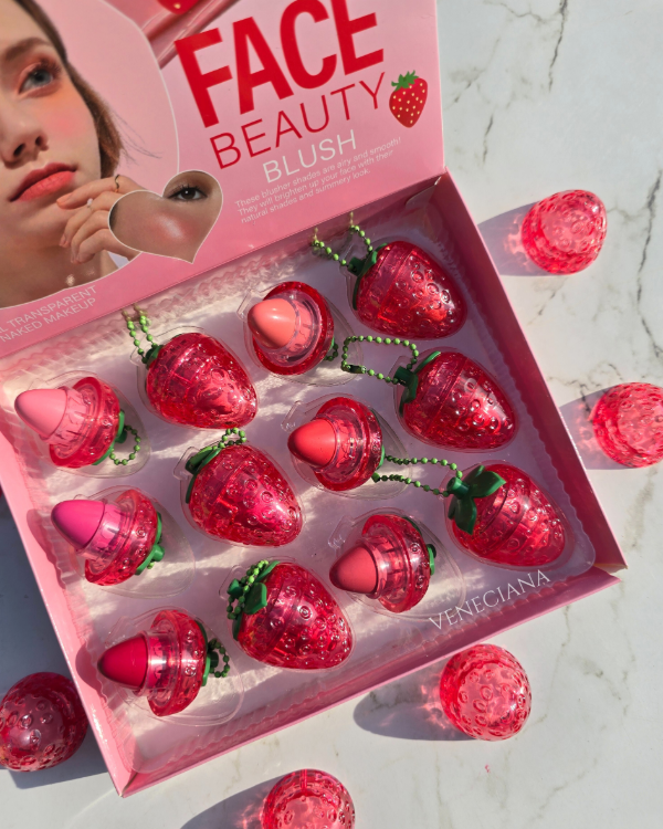 Producto - Blush/ Lip balm frutilla con llavero x3u