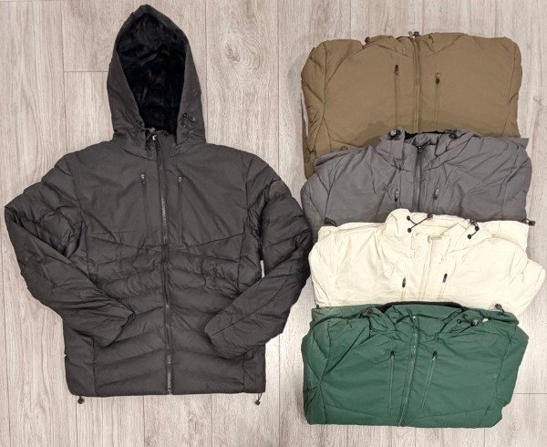 Campera hombre engomada con gamuza interior