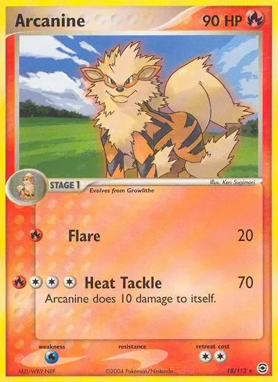 Producto - Arcanine 18/112 EX: FireRed and LeafGreen