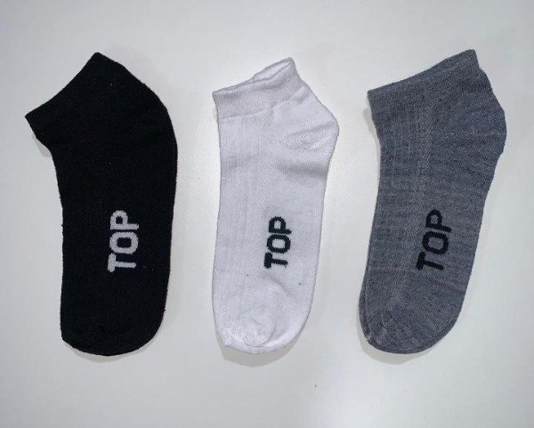 Producto - SOQUETES TOP DE HOMBRE LISOS PACK X 12