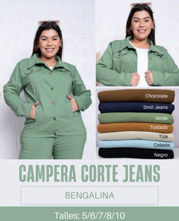 Producto - LINEA TALLES ESPECIALES Campera corte jeans