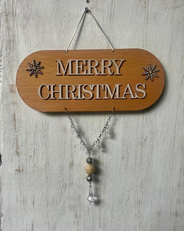 Producto - Cartel Merry Christmas enchapado cairel