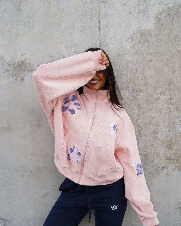Producto - Campera flores rosa