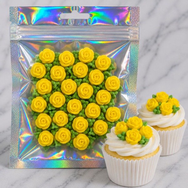 Producto - FLORES ROCOCO MINI  AMARILLO X25