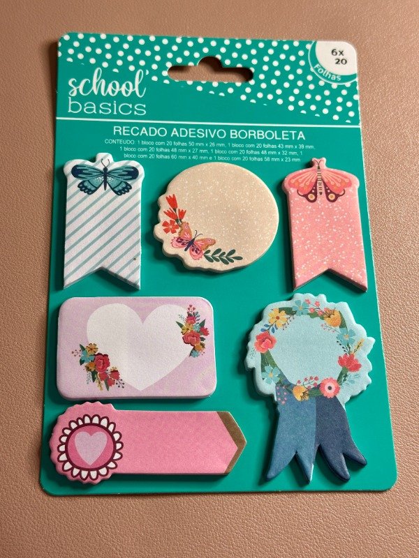 Producto - Set notas adhesivas mariposa