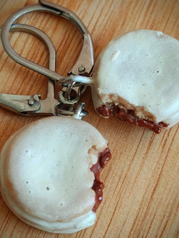 Producto - Aros colgantes alfajores chocolate blanco