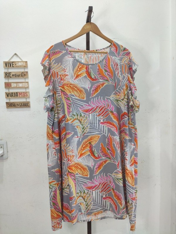 Producto - Vestido fibrana con volado