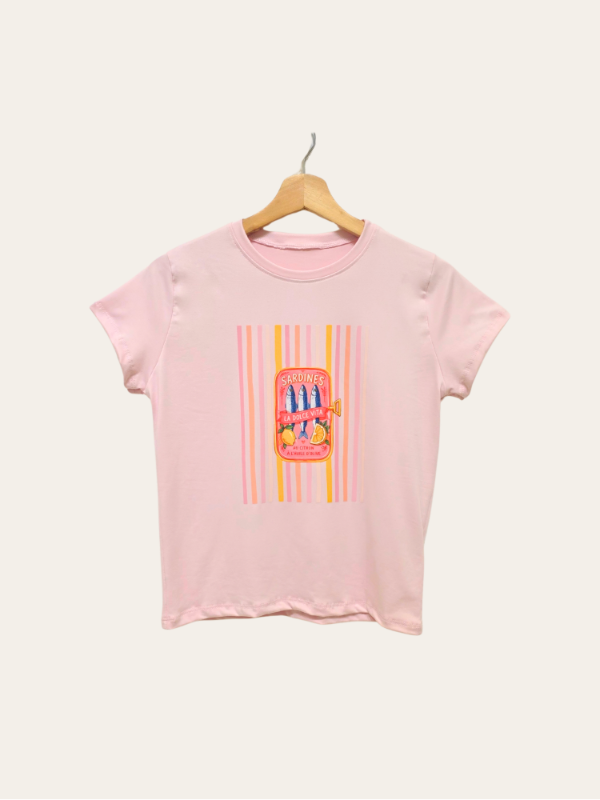 Producto - Remera Sardinas rayadas estampada (soft con DTF) - 3