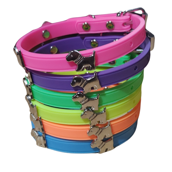 Producto - Collar Silicona Perro Lisa Hipoalergénica Colores 30x1cm - 6