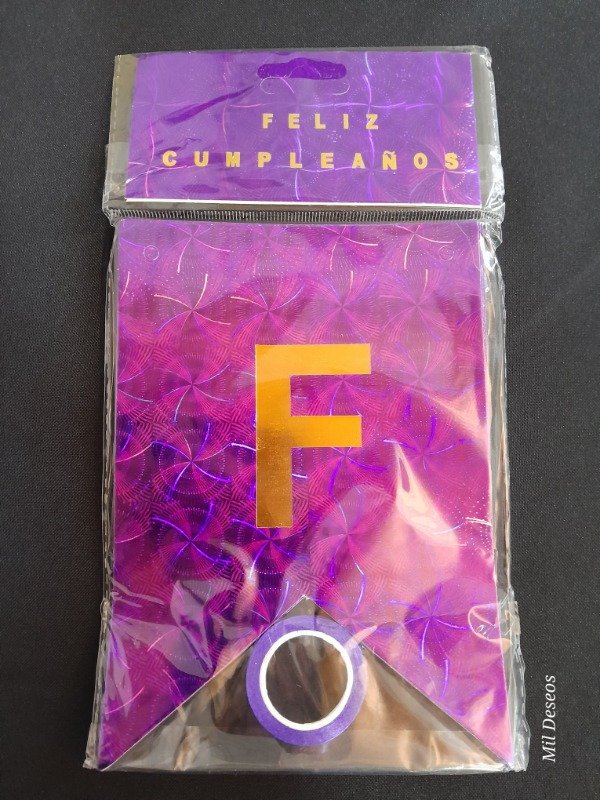 Producto - Banderín violeta holográfico