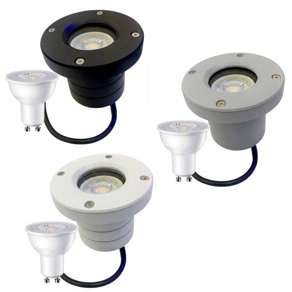 Producto - Spot De Piso Led Para Embutir Alto Transito Ip67 Negro/Gris/Blanco