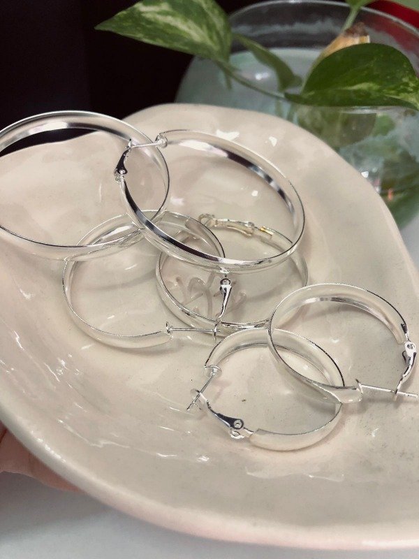 Producto - Argollas plateadas