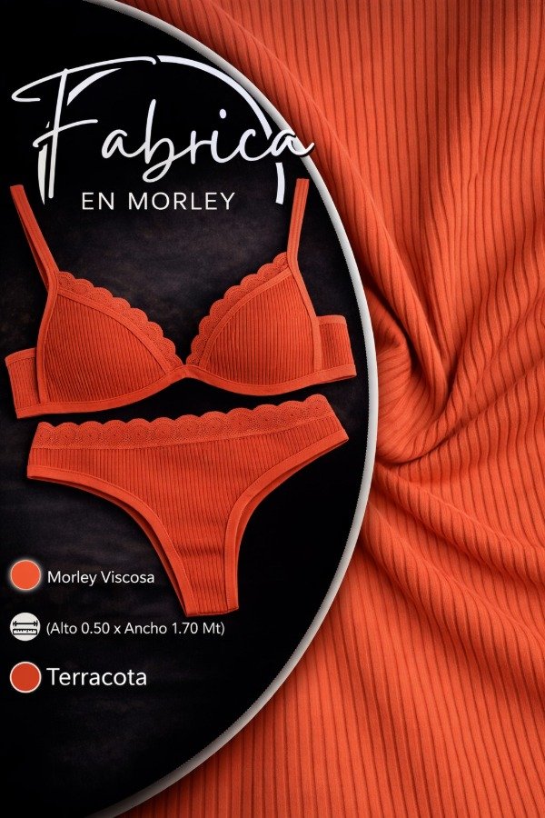 Producto - Morley Viscosa Terracota. Ancho: 1.70 mt. (por 1/2 metro)