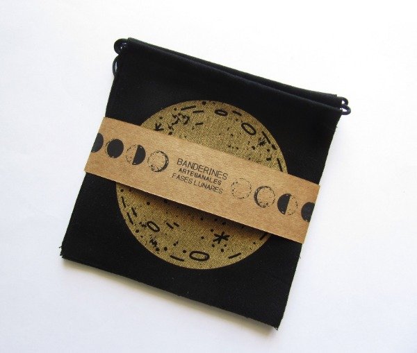 Producto - BANDERIN FASE LUNAR (NEGRO Y DORADO)