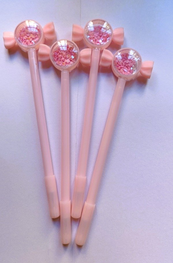 Producto - Lapicera Caramelo con lentejuelas