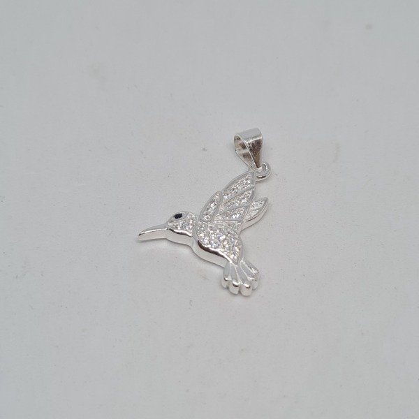 Producto - Dije colibrí blanco