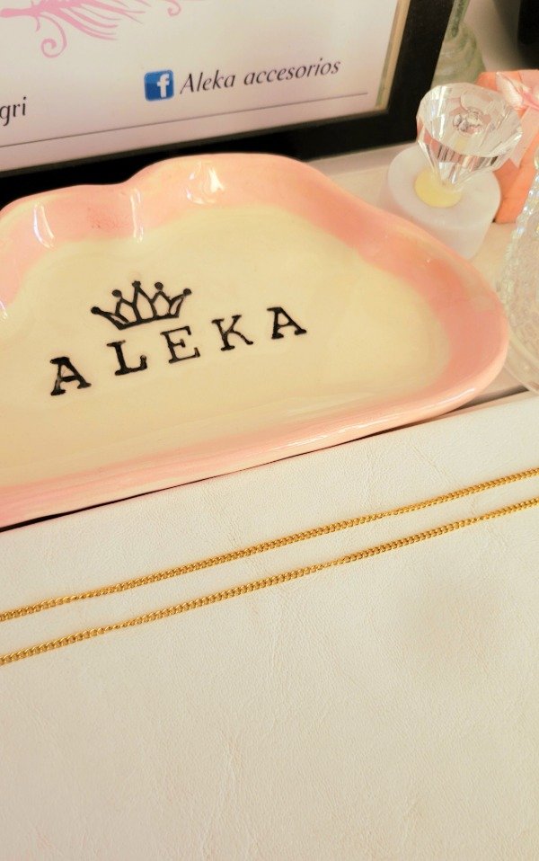 Producto - Cadena grumet(45cm)de acero dorado - 3