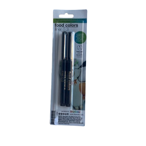 Producto - Marcador comestible liner 0.3 NEGRO - Blister x 2 unidades