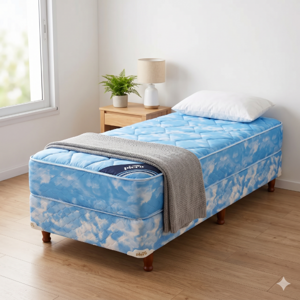 Producto - Sommier y Colchón Piero Body Matelasse 190x90 - 0