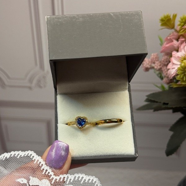 Producto - Anillo de Promesa: Pando Golden Blue - 2
