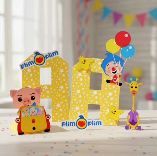 Producto - Kit Imprimible Letras 3D Editables Plim Plim Abecedario