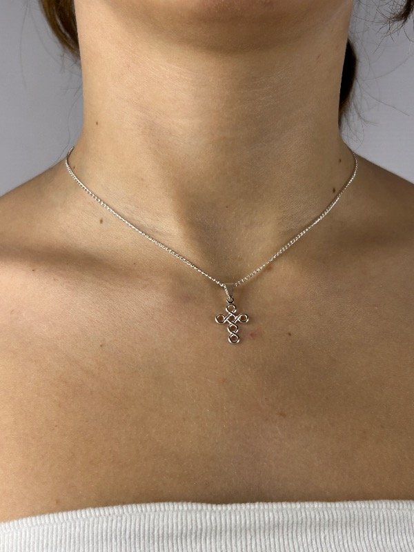 Producto - CADENA DE PLATA CRUZ 0319