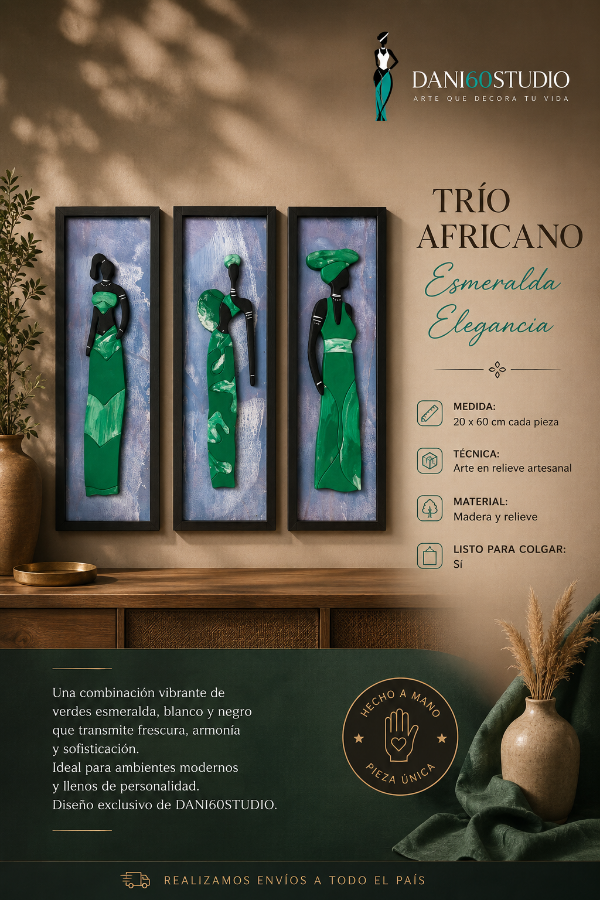 Producto - Trío Africano Esmeralda Elegancia