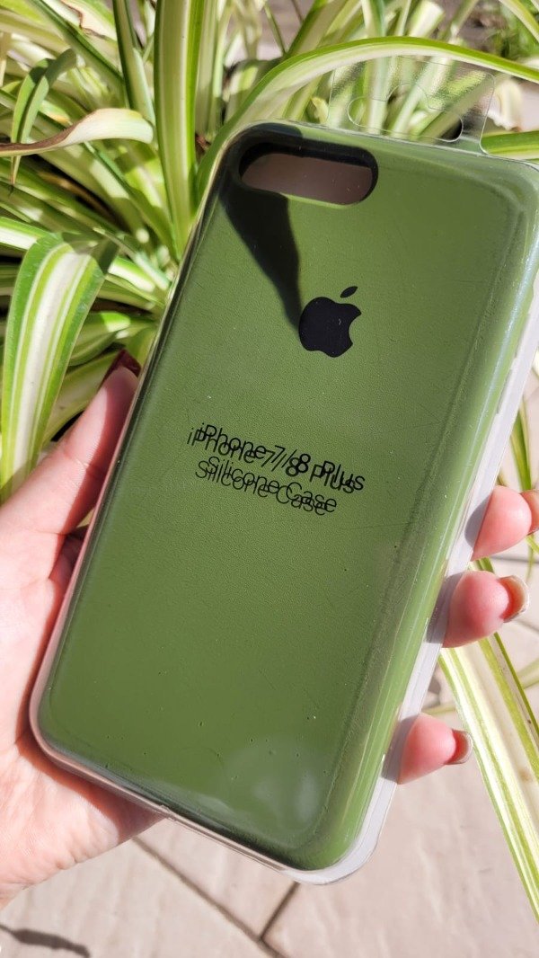 Producto - Iph 7 plus y iph 8 plus silicona case verde oscuro