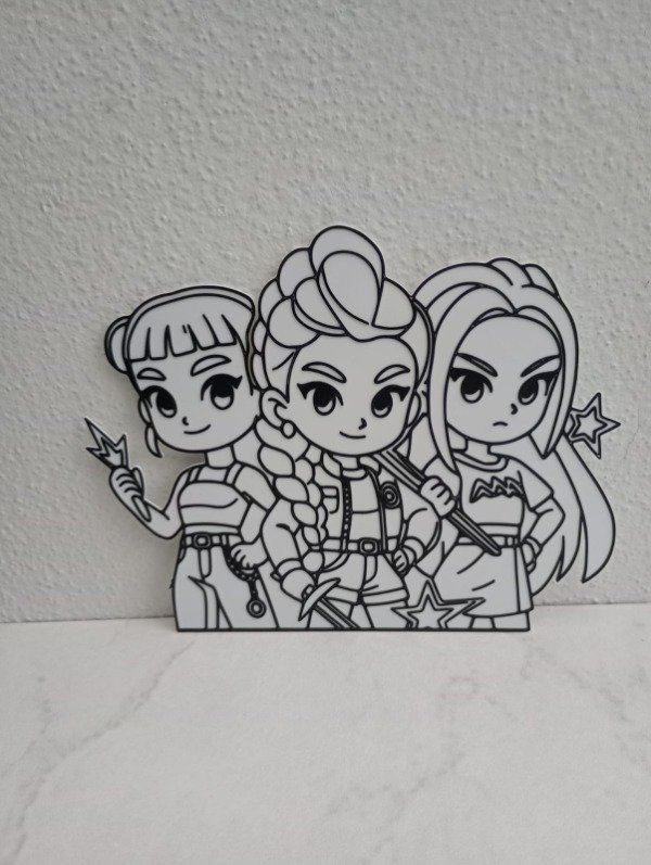 Producto - PLACA PARA PINTAR GUERRERAS KPOP