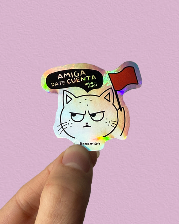 Producto - AMIGA DATE CUENTA HOLO - Sticker Individual Random