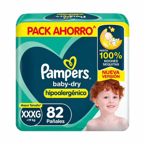 Producto - Pañales Pampers Baby Dry XXXG 82u.