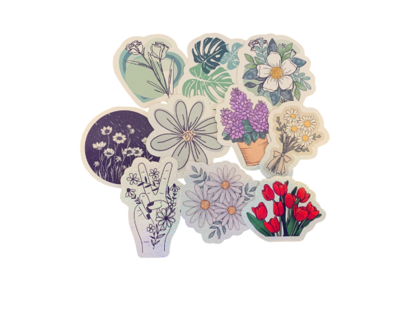 Producto - Stickers Holográficos x10 Flores - Combo 2
