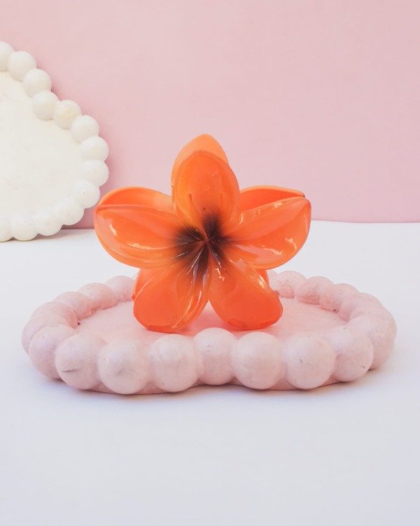 Producto - Broche flor naranja con marrón