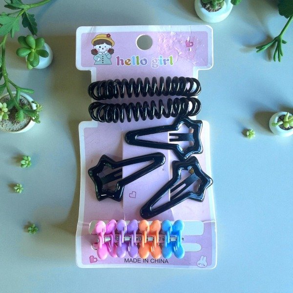 Producto - Kit Hebillas + Mini Broches Variado Negro
