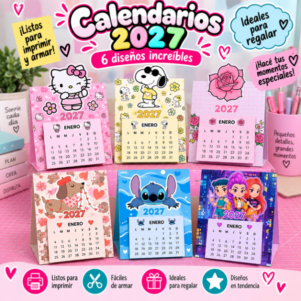 Producto - PACK CALENDARIOS 2027 CON 6 DISEÑOS - 0