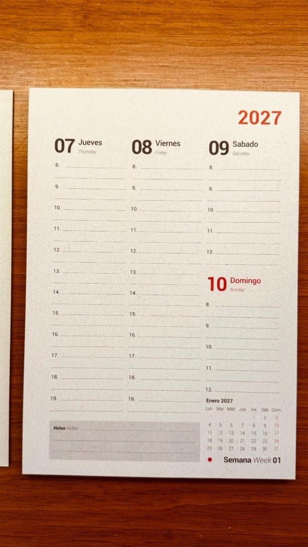 Producto - AGENDA SEMANAL ANILLADA A5 - 4