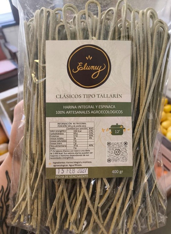 Producto - Fideos de Harina Integral y Espinaca