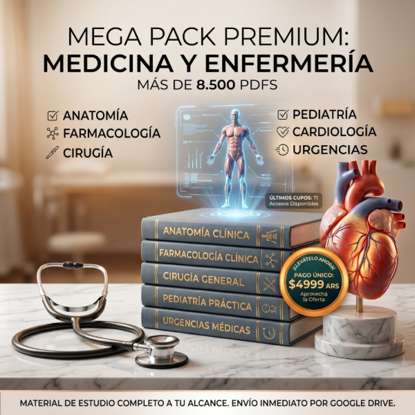 Producto - N7: MEGA-PACK +8500 PDFs Y MATERIAL DE ESTUDIO PARA MEDICINA Y ENFERMERÍA!